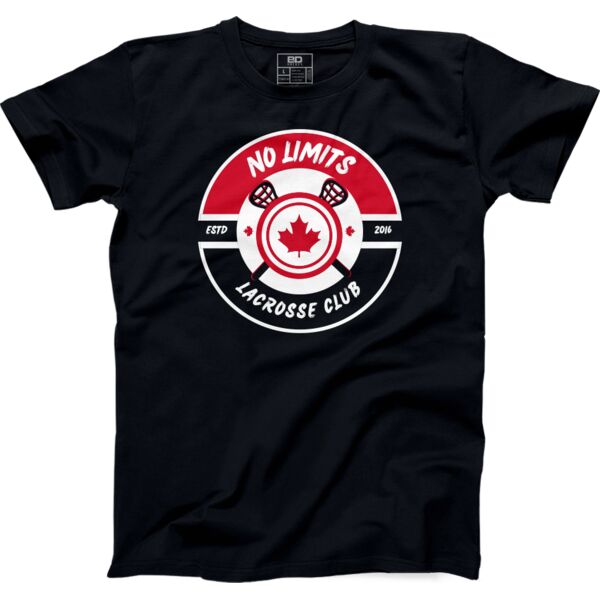 No Limits Lacrosse Youth Classic T-Shirt- Black Thumbnail