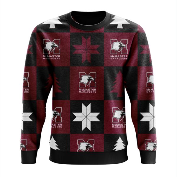 KW - 022 MCMASTER WINTER CHECKERLAND UGLY CHRISTMAS SWEATER Thumbnail