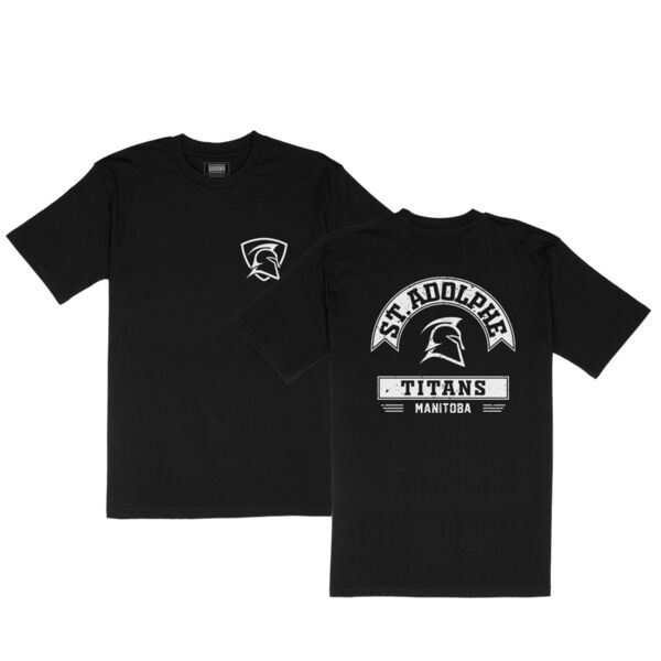 École St. Adolphe School Student Arched T-shirt Youth Black Thumbnail