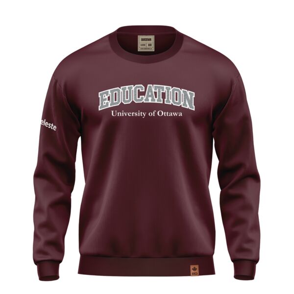 Uottawa Classic Crewneck Maroon English Thumbnail