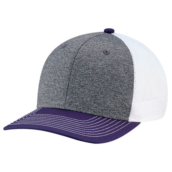 Cotton Drill / Polyester Heather Mesh Back Hat Thumbnail