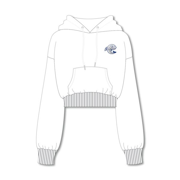 Etobicoke Dolphins Classic Cropped Hoodie Adult Thumbnail